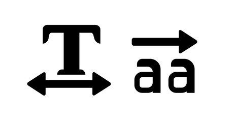Poster - Bold Black Text Alignment Arrows:  Simple Graphic Design Icon Set