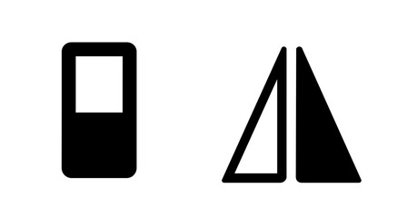 Poster - Bold Black Geometric Shapes: Minimalist Rectangle and Triangles Design