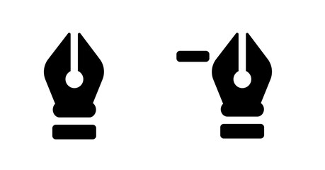 Poster - Bold Black Nib Icons: Writing, Editing, and Design Concepts