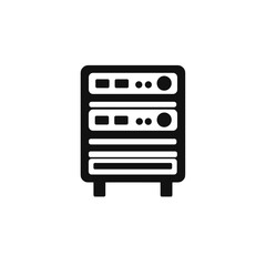 Fototapete - Rack Server Icon, Logo, Clipart