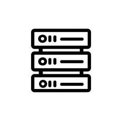 Fototapete - Rack Server Icon, Logo, Clipart