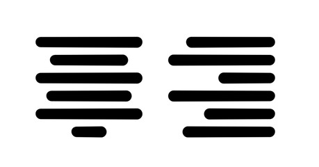 Poster - Abstract Bold Black Horizontal Lines Graphic Design Element