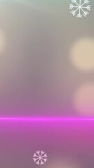 Poster - Animation of light spots and snow falling over green background