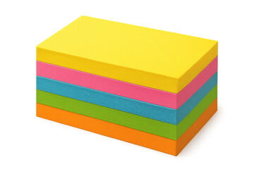Aufkleber - Pastel sticky notes stacked neatly, blank surfaces waiting for personalized writing