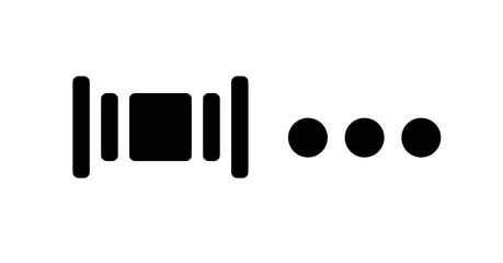 Poster - Abstract minimalist graphic design element: bold black shapes, simple modern style, neutral mood.