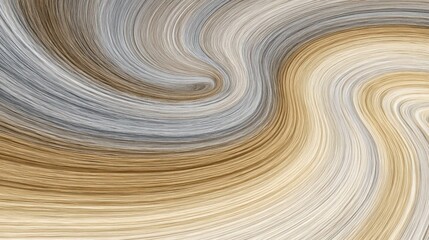 Poster - Abstract swirl design with blended tones of beige and gray.