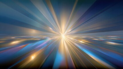 Poster - A vibrant, dynamic abstract design with radiating lines.