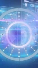 Poster - Animation of light moving over processing circle on scientific graph and data