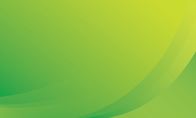 Wall Mural - Minimalist geometric background. Dynamic composition of green and yellow shapes. Vector illustration.
