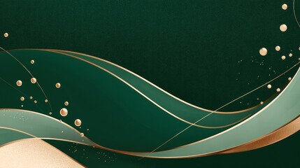 Poster - Abstract elegant background with flowing lines and gold accents