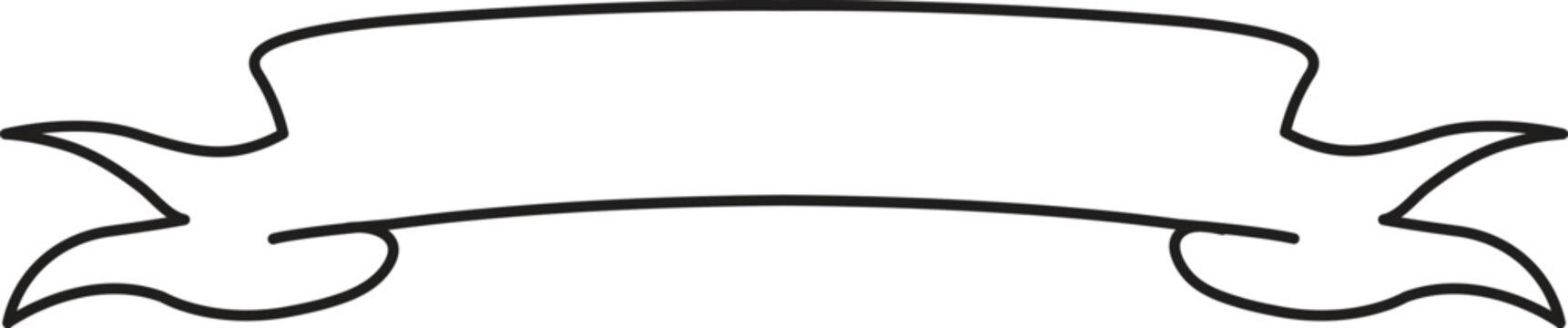 Ribbon banner set. Simple ribbons. Vector