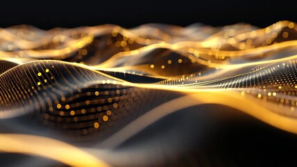 Fototapete - Dynamic patterns of light form mesmerizing waves of color and texture in an abstract digital landscape, showcasing stunning visual effects