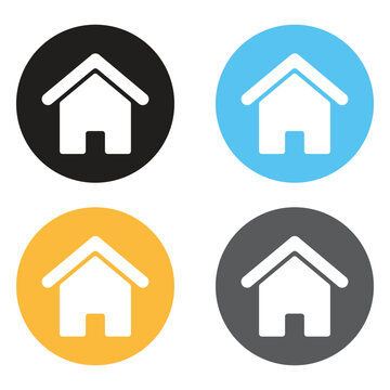 Home flat icons for business purposes