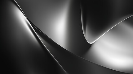 Poster - Abstract Metallic Swirl Design with Smooth Lines and Subtle Highlights
