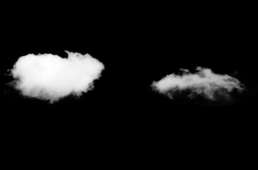 Wall Mural - Smoke Cloud Isolated on Black Background,White cloud.