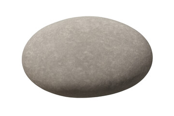Poster - Gray oval stone lying on clear surface, emphasizing minimalist natural aesthetic for design compositions