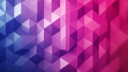 Poster - Abstract Geometric Background with Triangle and Cube Shapes in Gradient Color