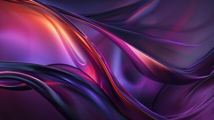 Poster - Abstract purple and orange color wave flowing express the energetic signal. Seamless texture of vividness curve swirling convey sense of harmony and wonderful scene perfect for graphic design. AIG53.