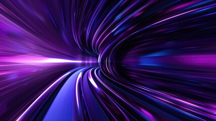 Fototapete - Abstract picture of neon light particle with digital technology style design connecting become dynamic of electric wave movement represent about flowing of data or structure of network system. AIG53.