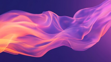 Poster - Abstract Flowing Silk Fabric with Gradient Colors for Modern Backgrounds