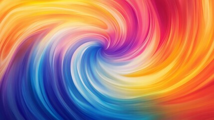 Poster - Abstract Color Swirl Background in Vibrant Rainbow Tones for Creative Projects