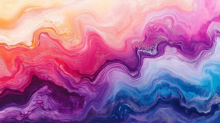 Poster - Abstract Liquid Swirl Painting with Vibrant Colors and Organic Texture