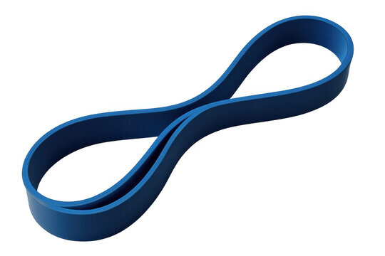 Blue ribbon forming infinity symbol against a transparent background, perfect for concepts related to endless possibilities