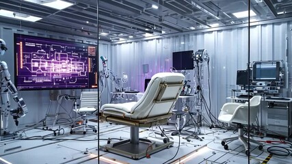 Poster - Futuristic Robotic Medical Lab: A Glass Enclosed Examination Room