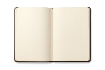 Aufkleber - Blank notebook pages spread open, lying on clear surface ready for creative design mockup or text insertion