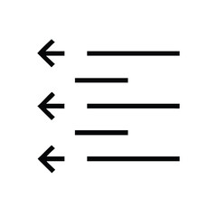 Poster - Align left icon vector illustration for formatting options and text alignment in graphic design projects