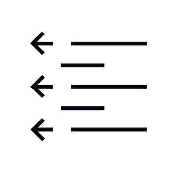 Align left icon vector illustration for formatting options and text alignment in graphic design projects