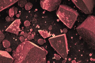 Poster - Detailed view of crystalline structures captured using advanced imaging techniques in a laboratory setting