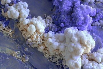 Poster - Microscopic view of colorful mineral formations showcasing intricate details and textures