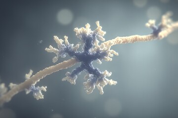 Poster - Intricate structure of a neuron showcasing the complex connections and synapses in the human brain during neural activity