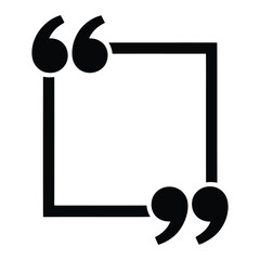 Leinwandbilder - Empty square with quotation marks illustrating a blank space for text