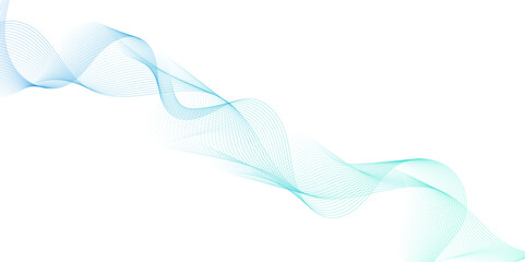 Leinwandbilder - Smooth wave abstract vector background layout design.background image with dynamic curves.Abstract blue futuristic blend waves lines technology background and sound wave lines on white background.	