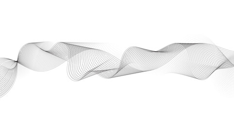 Leinwandbilder - 3046Abstract grey, white smooth element swoosh speed wave modern stream background. Wave lines created using blend tool and dots. abstract frequency sound wave lines and twisted curve lines background