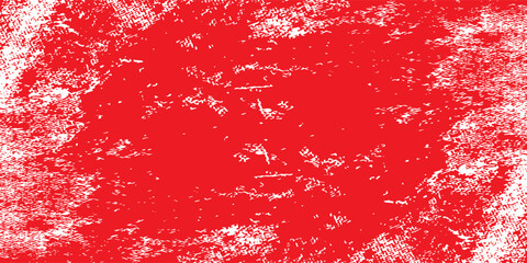 Aufkleber - Red Grunge Texture Background with Distressed Halftone Effect