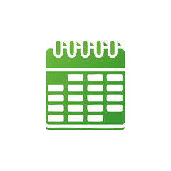 Poster - Stylized Green Desk Calendar Illustration Showing Date Grid for Appointments and Scheduling