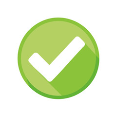 Poster - Green Check Mark in Circle Icon for Verification Approval and Positive Confirmation