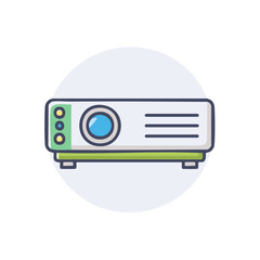 Poster - Modern Projector Device for Displaying Images or Videos and Presentations