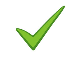 Poster - Bright Green Check Mark Icon Indicating Completion Success and Affirmation Vector Illustration