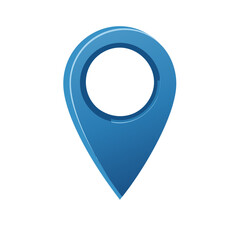 Poster - Blue Location Pointer Graphic for Maps and Mobile Applications Modern Design