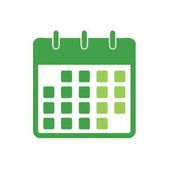 Poster - Green Calendar Icon Symbolizing Schedule Planning or Important Dates Representation