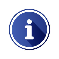 Poster - Information Symbol Icon Circular White Border Blue Fill Inquire Info Details Advice Sign