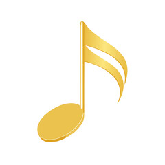 Poster - Golden Music Note Graphic Musical Notation Symbol Creative Composition Design