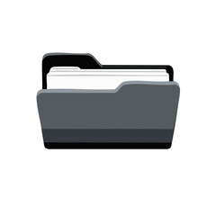 Poster - Gray Folder Holding White Documents for Organization and Data Storage in Workspace