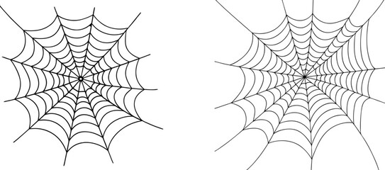 Spider Web Silhouette Set. Spider Web Vector, Spooky Spider Web Vector , Spider Net Silhouette Set