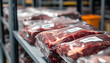 © Oleksiy - Vacuum packed beef in cold storage awaiting distribution in industrial food preservation warehouse