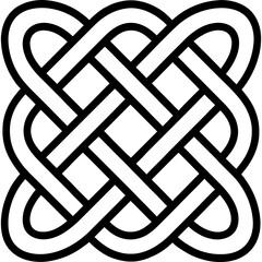 Poster - Celtic knot pattern outline icon vector